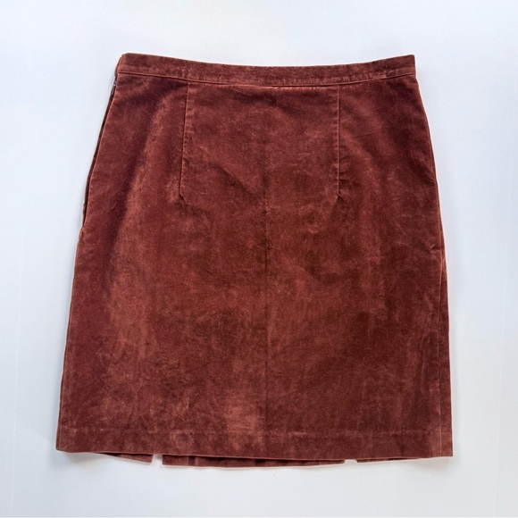 Vintage 1970s Brown Velveteen Mini Skirt S - Picture 2 of 16